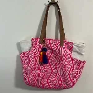 Large beach tote pink soft cute